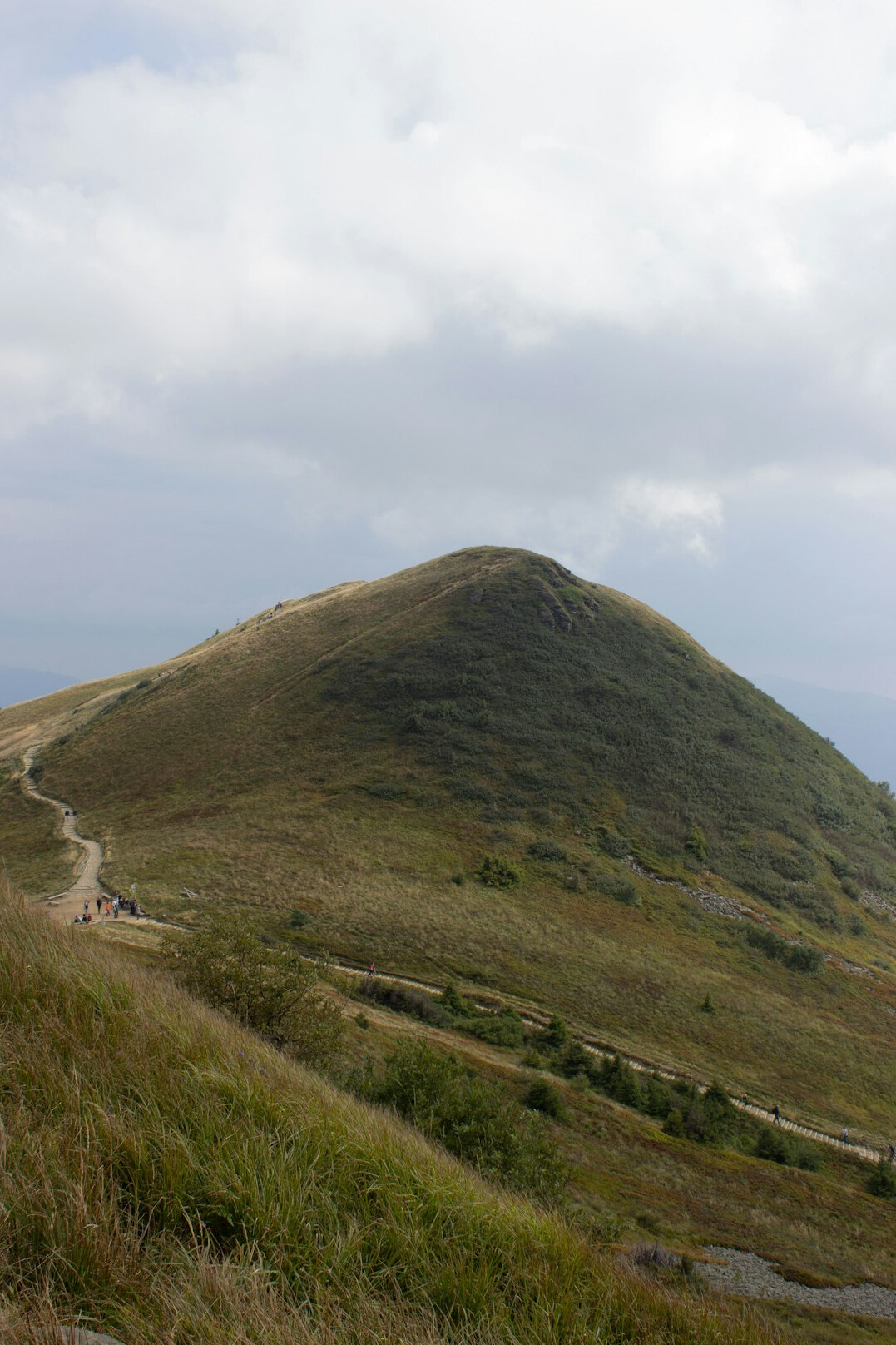 Bieszczady Mountains open mountain meadows polonina with autumn colours