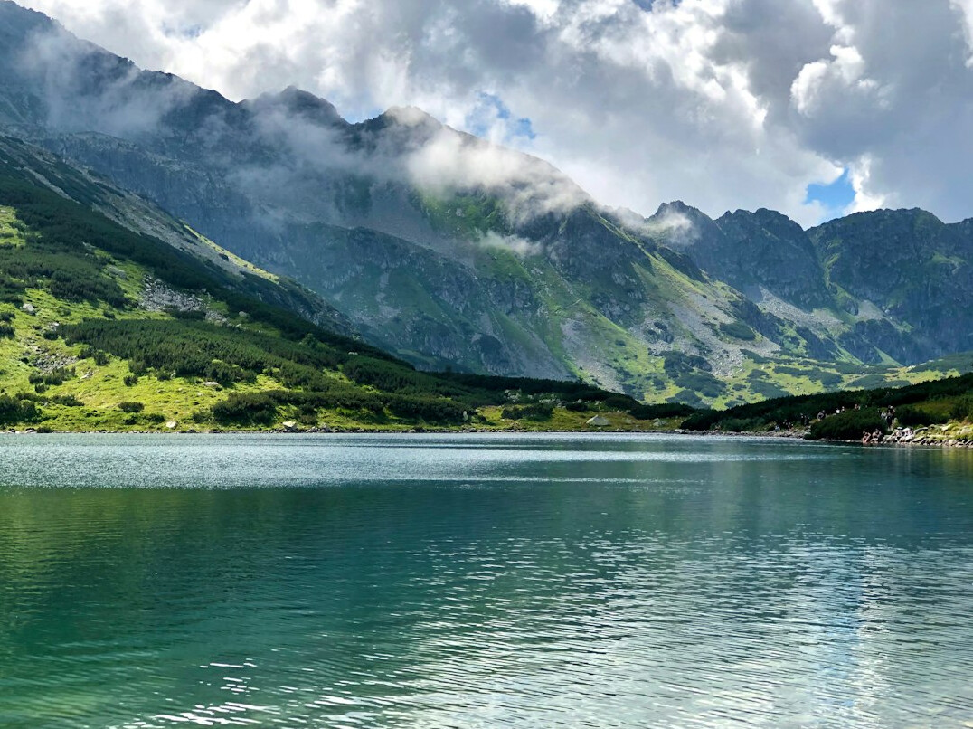 Morskie Oko mountain lake surrounded by Tatra peaks
