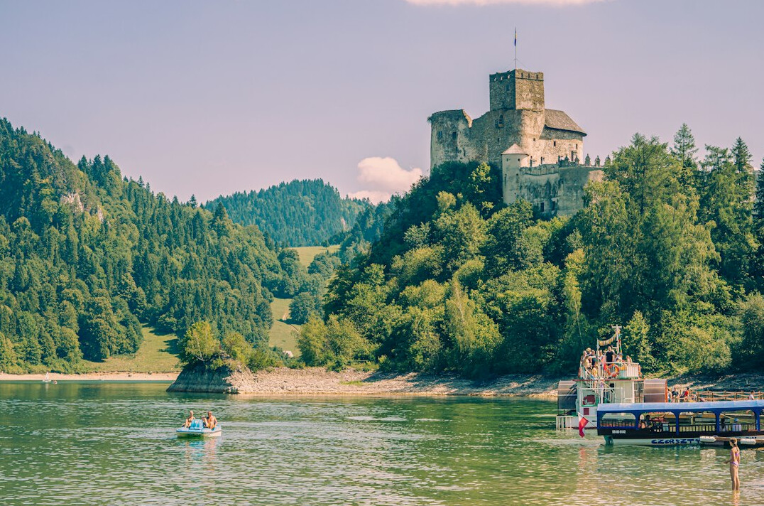 kayaking on polish lake