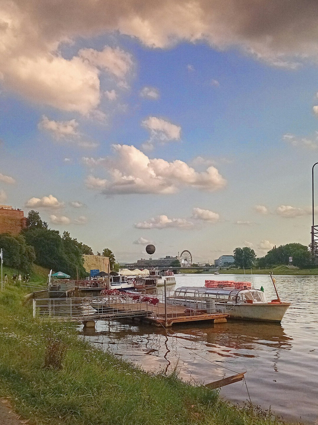 Wawel Castle on a hill above the Vistula river in Krakow